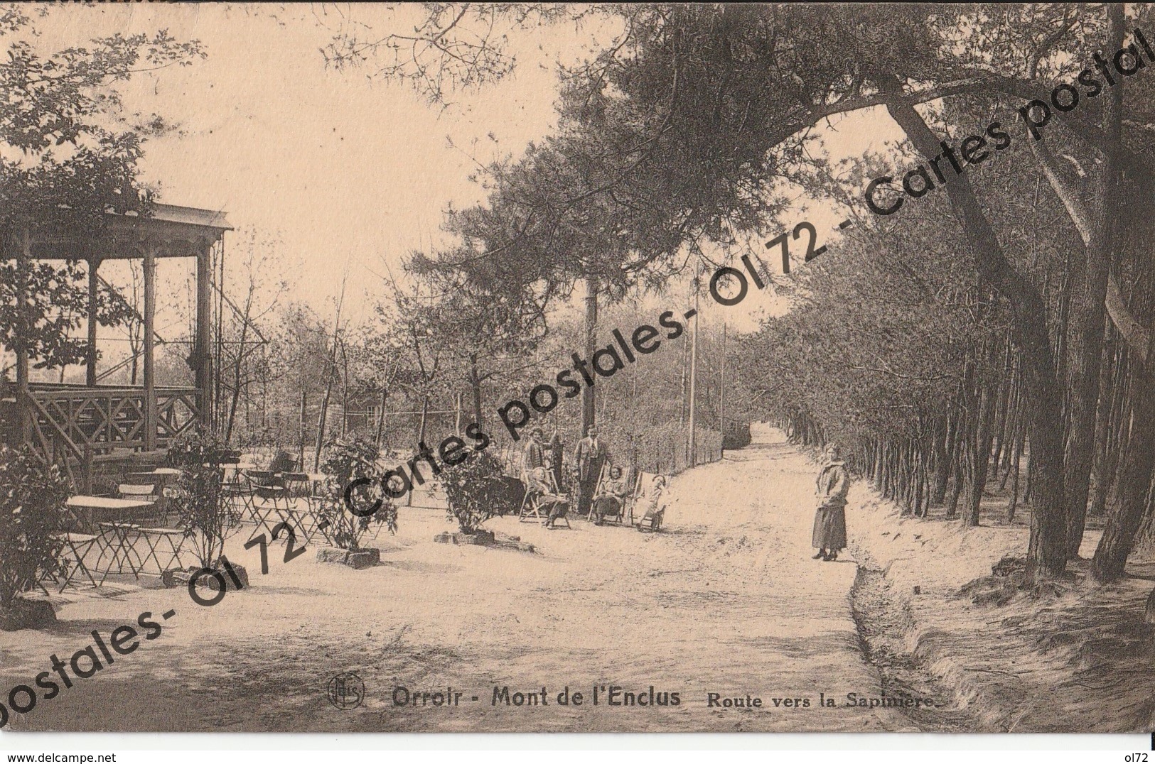 CPA - Belgique > Hainaut > Mont-de-l'Enclus - Orroir - Orroir Route Vers La Sapinière - Animée - Mont-de-l'Enclus