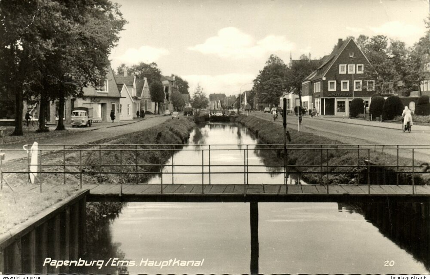 PAPENBURG, Ems, Hauptkanal (1950s) AK - Papenburg