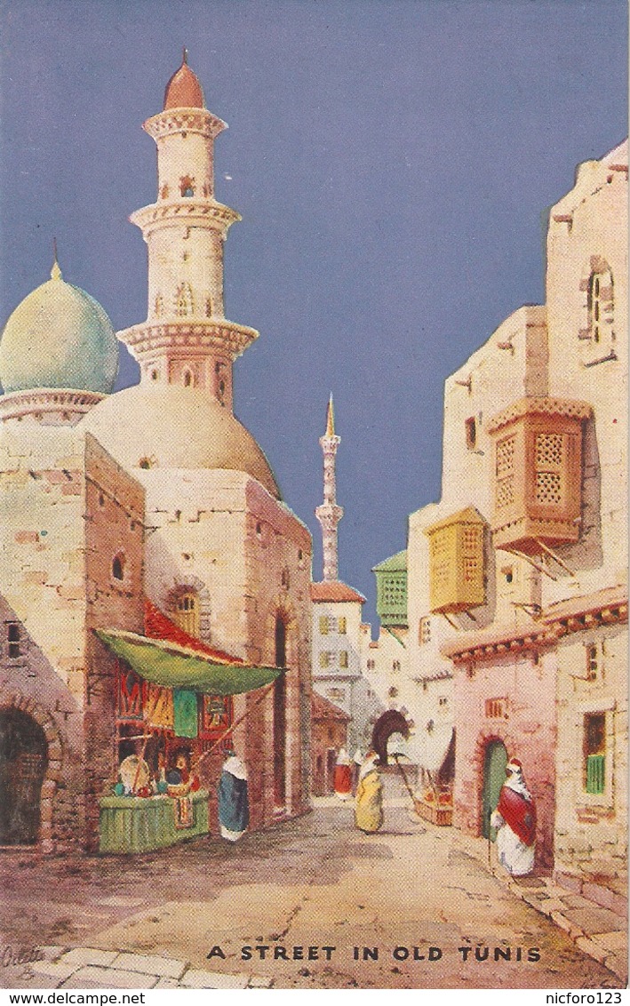 "James Creig.A Street In Old Tunis" Tuck Oilette Charms Of The East Ser PC # 3613 - Tuck, Raphael