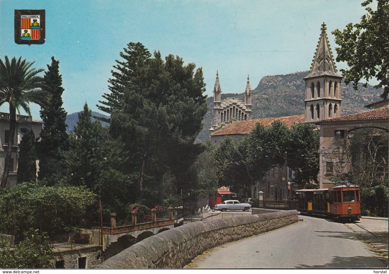 Spanien - Mallorca - Sóller - Train - Railway Station - Street - Car - Mallorca