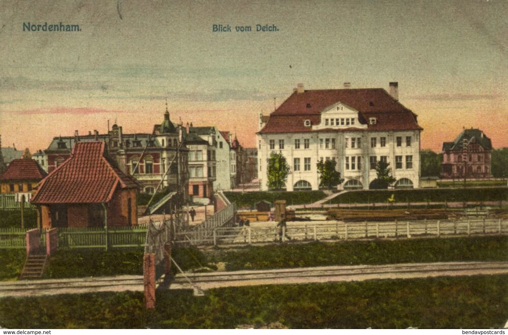 NORDENHAM, Blick Vom Deich (1910s) AK - Nordenham