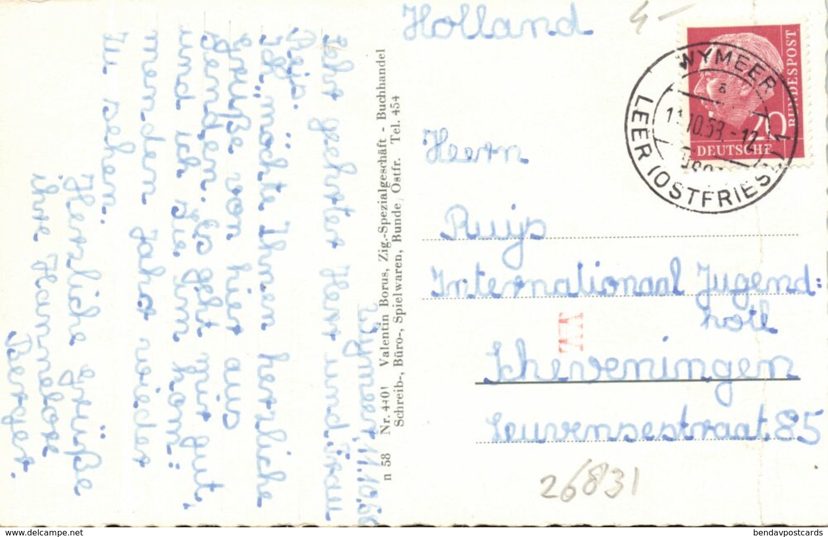 BUNDE, Ostfriesland, Mühle, Hollandsche Grenze, Kirche, Siedlung (1953) AK - Autres & Non Classés