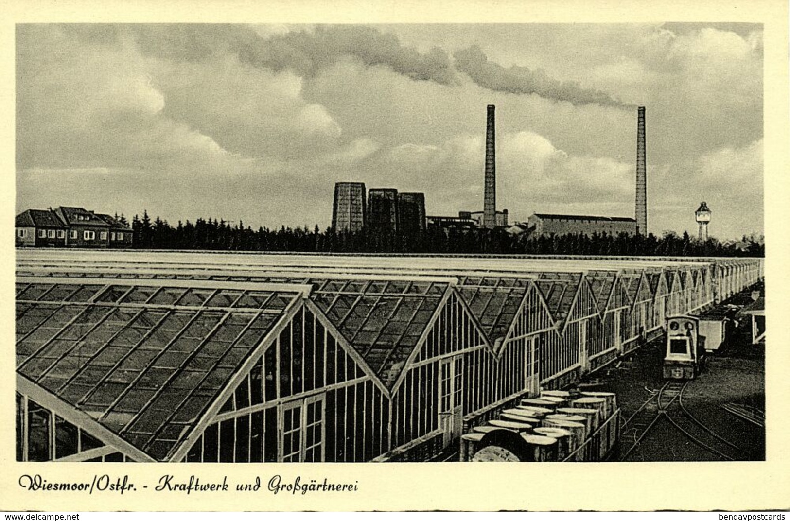 WIESMOOR, Ostfr., Kraftwerk Und Grossgärtnerei (1930s) AK - Wiesmoor