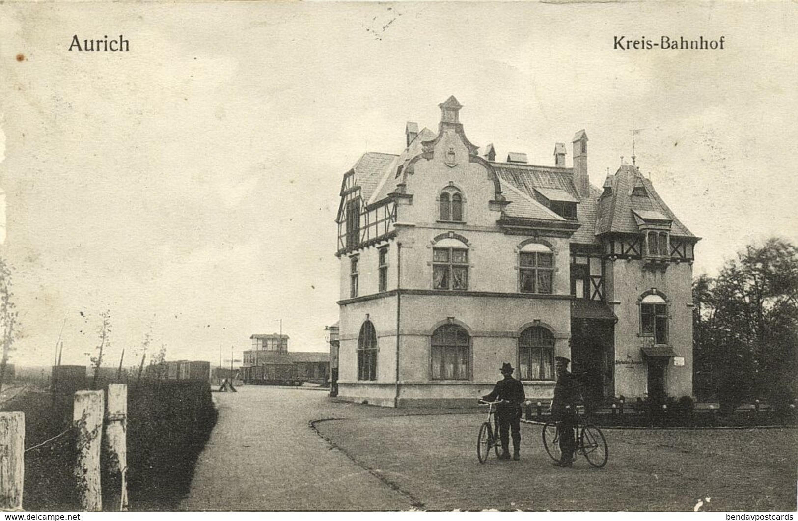 AURICH, Kreis-Bahnhof (1908) AK - Aurich