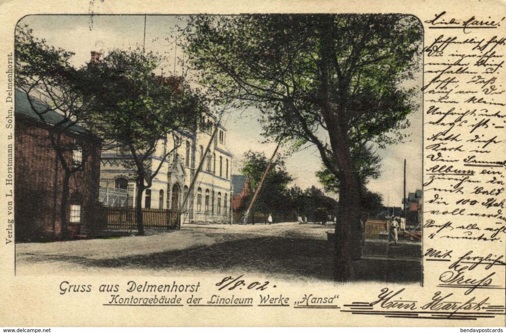 DELMENHORST, Kontorgebäude Der Linoleum Werke "Hansa" (1902) AK - Delmenhorst