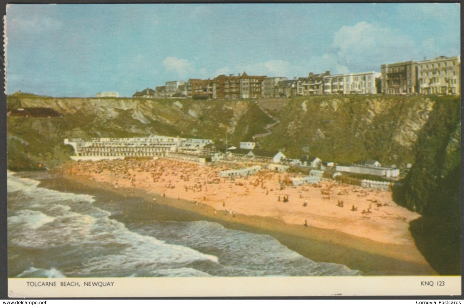 Tolcarne Beach, Newquay, Cornwall, 1956 - Jarrold Postcard - Newquay
