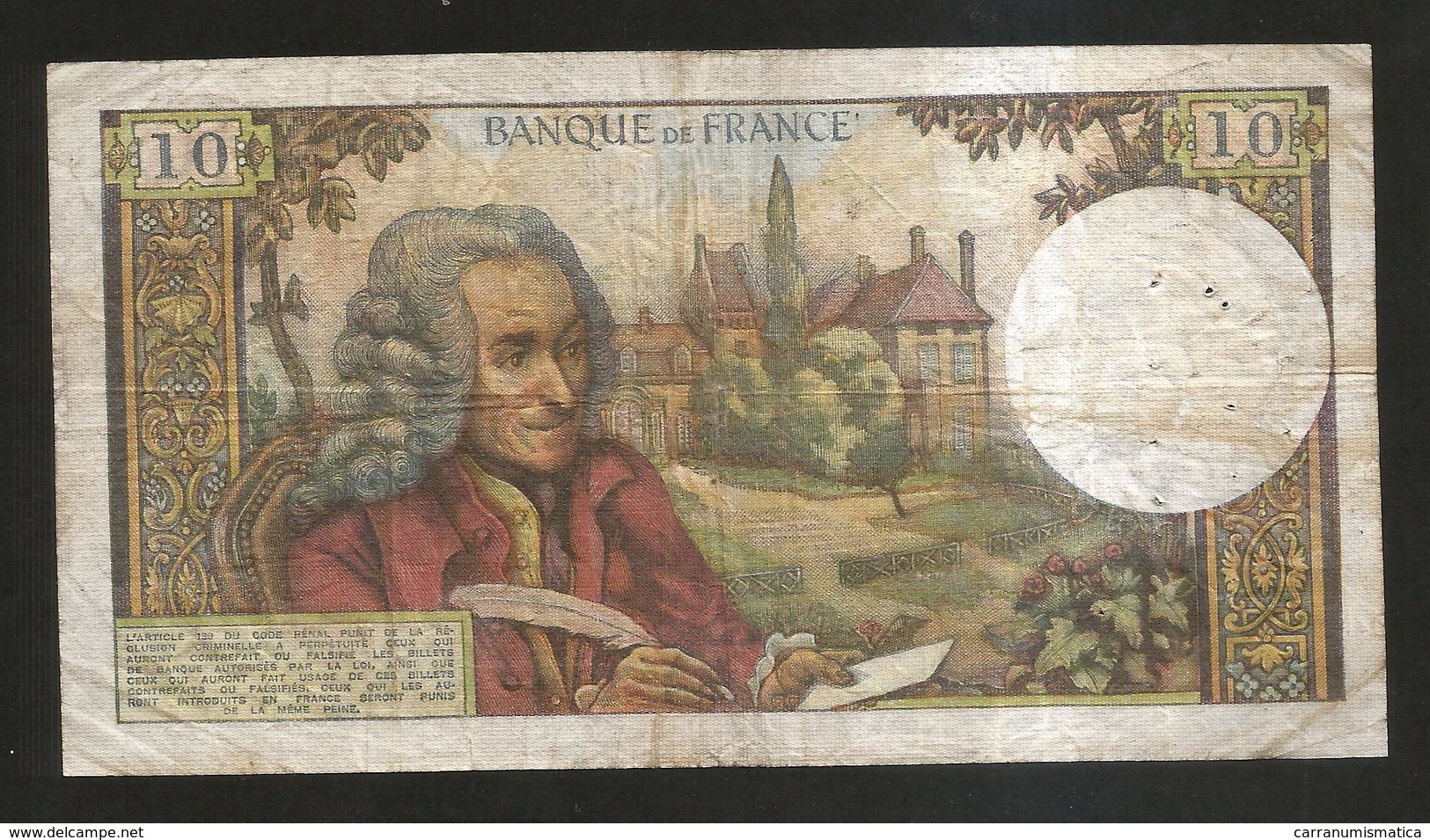 FRANCE - BANQUE De FRANCE - 10 Francs VOLTAIRE ( P. 5 / 3 / 1970 ) Serie: Y. 576 - 10 F 1963-1973 ''Voltaire''