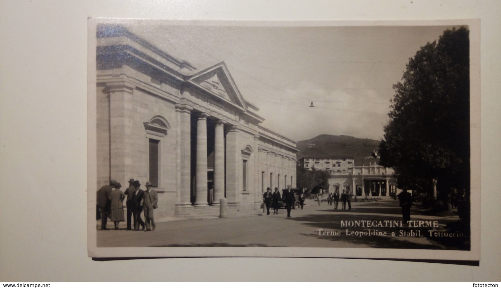 Montecatini - Terme Leopoldine E Stabil. Tettuccio - Viaggiata 1930 - Animata - Vera Fotografia - Pistoia