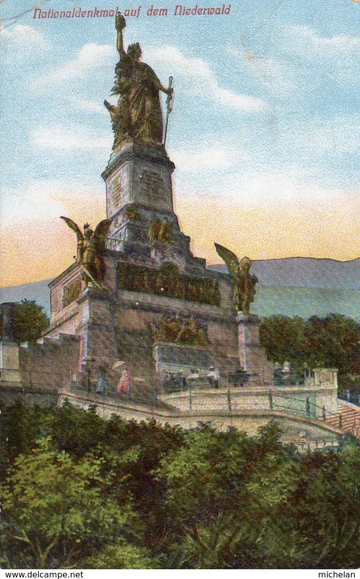 CPA   ALLEAMGNE---RHEINGAU---NATIONAL DENKMAL AUF DEM NIEDERWALD---1912 - Rheingau