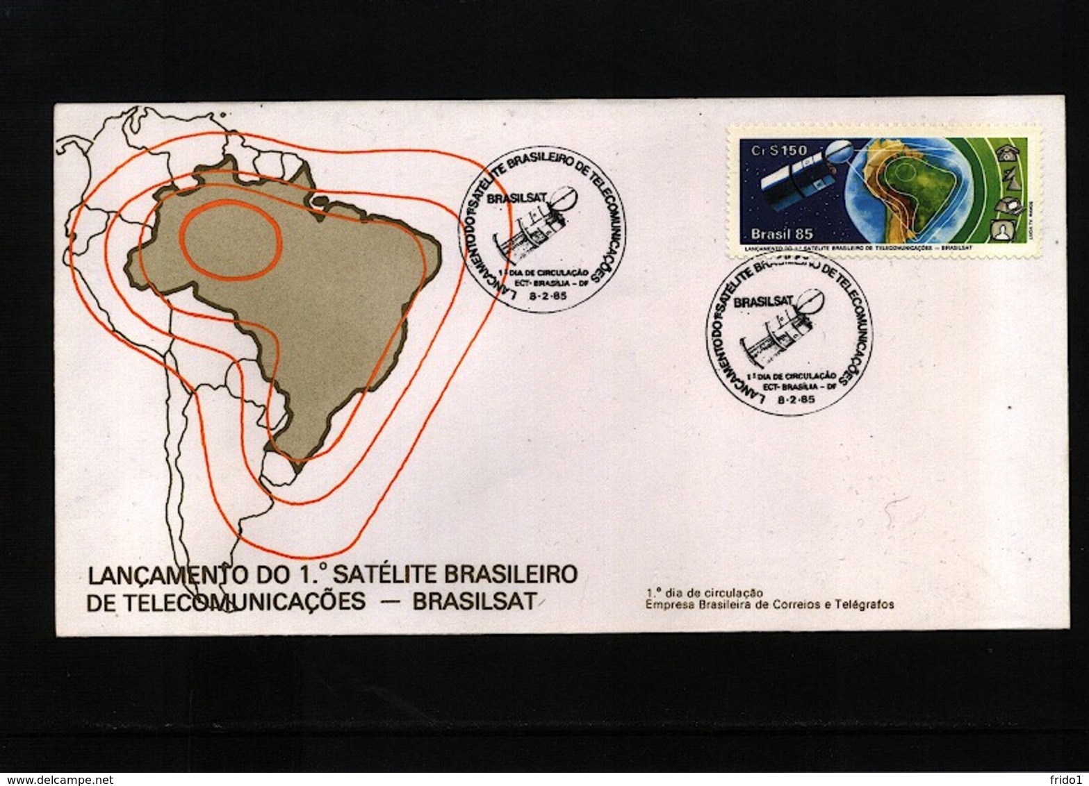 Brazil 1985 Brazilian Satellite FDC - South America