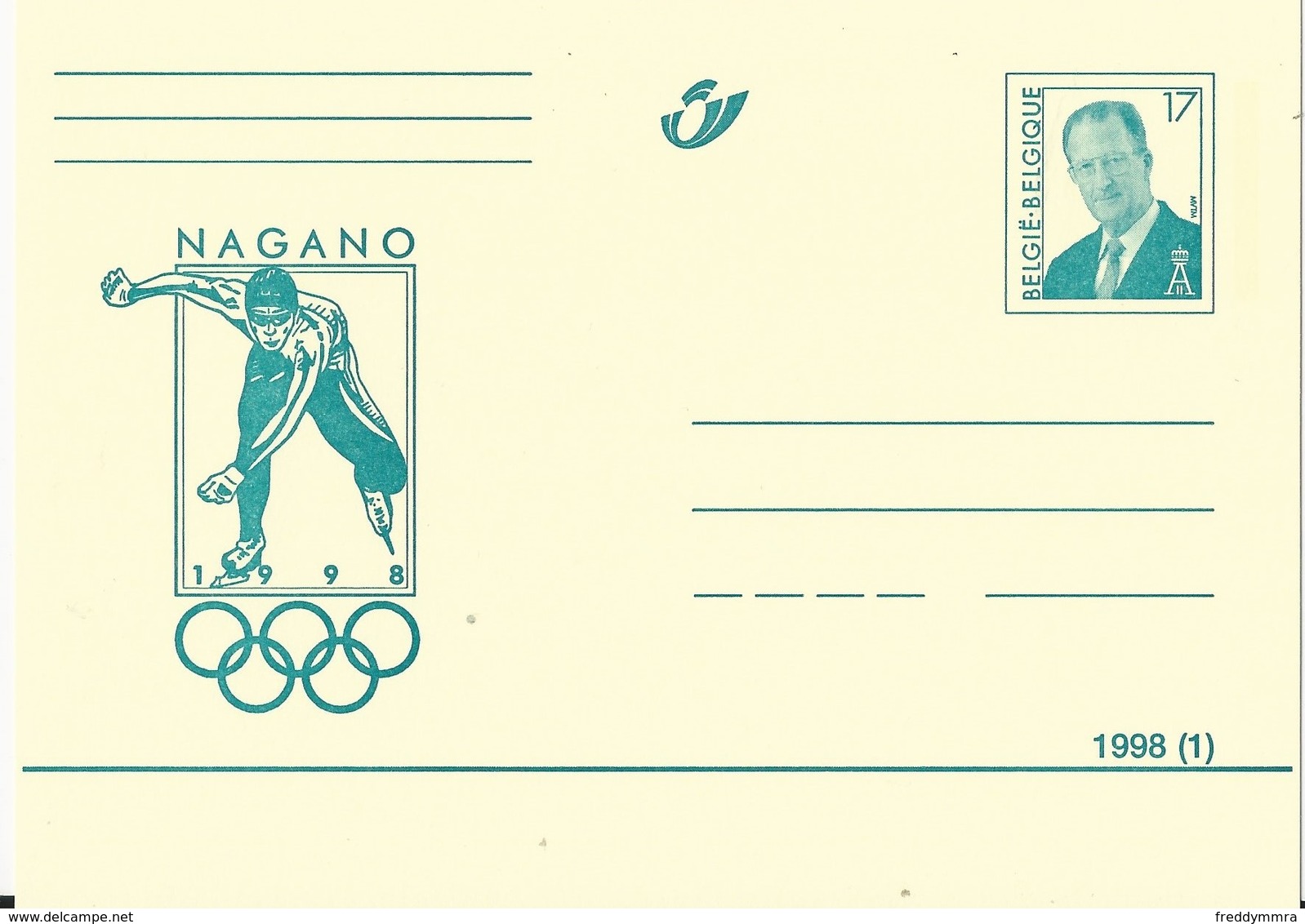 Entier Postal: Jeux Olympique D'hiver à Nagano - Invierno 1998: Nagano