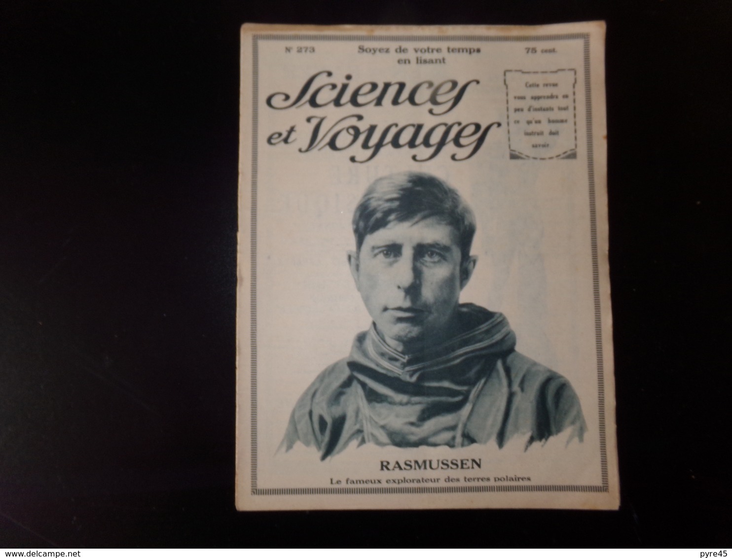 Revue " Sciences Et Voyages " N° 273, 1924, " Rasmussen Le Fameux Explorateur Des Terres Polaires " - 1900 - 1949