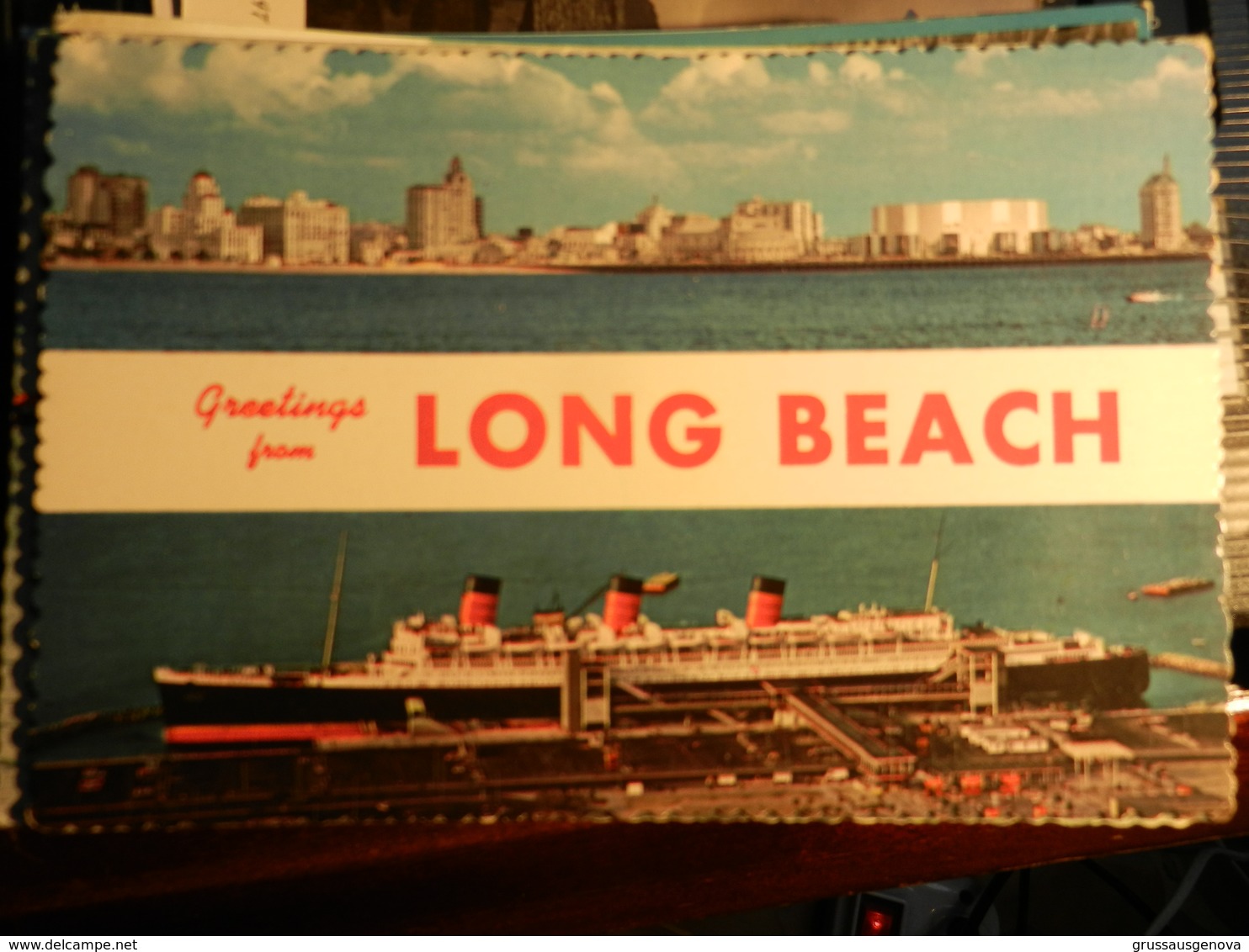 19099) GREETINGS FROM LONG BEACH NON VIAGGIATA - Long Beach