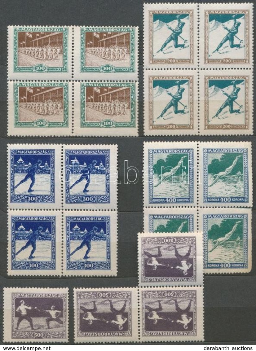 ** * 1925 Sport (I.) Sor 5 értéke 4 Példányban, Közte összefüggések - Other & Unclassified