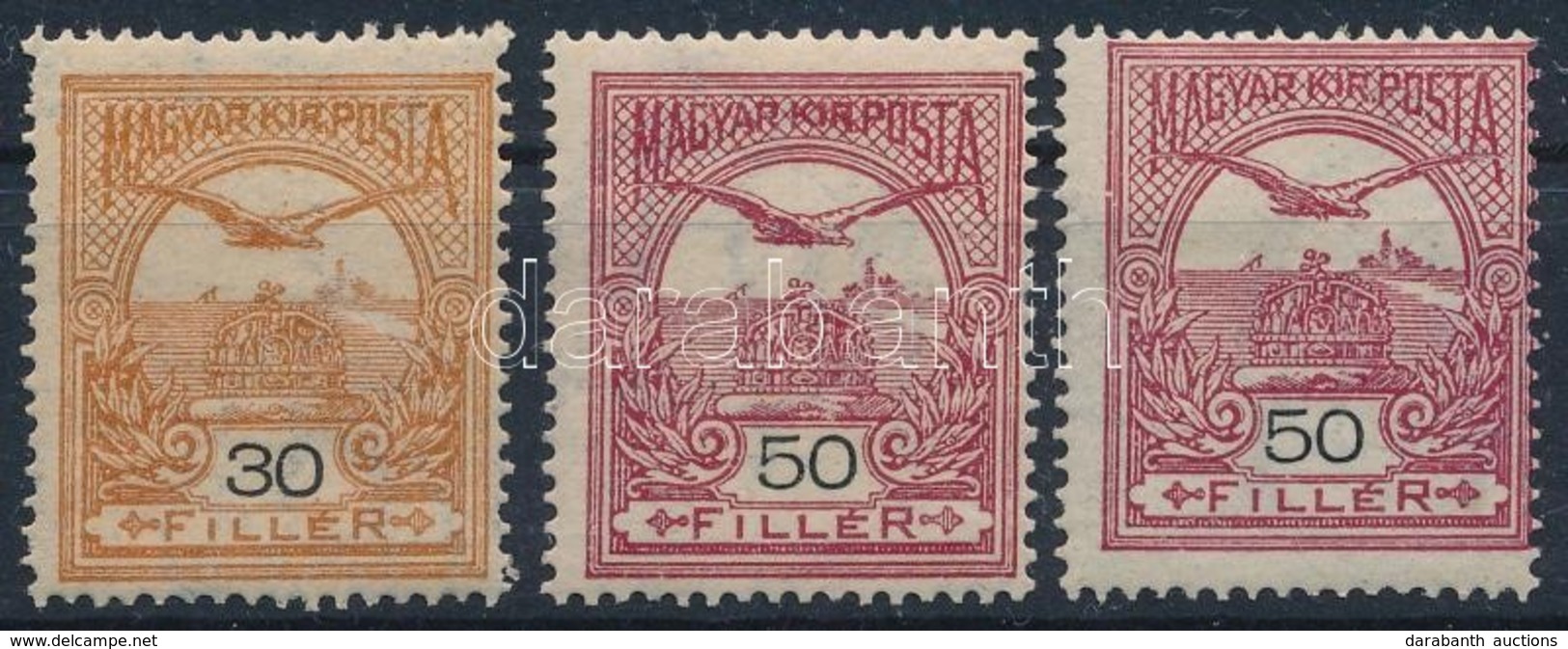 ** 1906 Turul 30f + 2 Db Elfogazott 50f (12.000) - Altri & Non Classificati