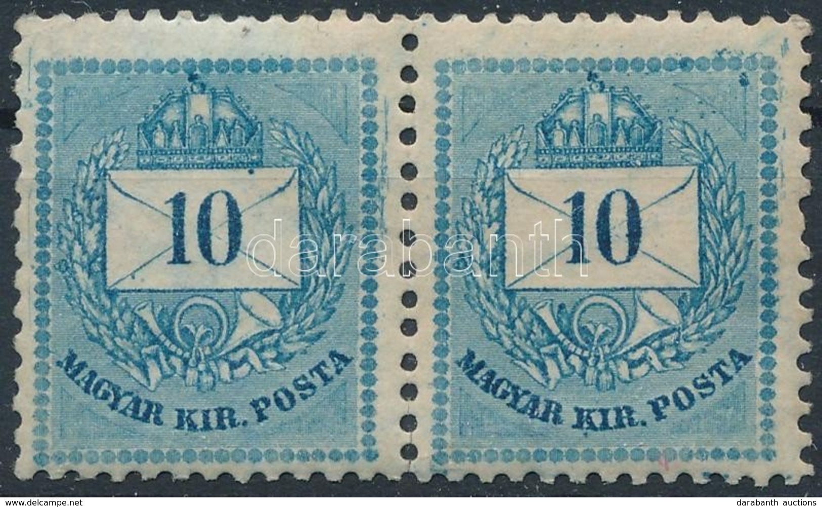 * 1884 10kr Pár Festékfoltok, Csíkok - Other & Unclassified