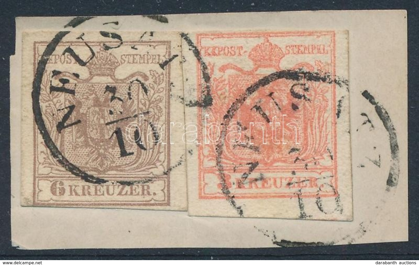 1850 3kr + 6kr 'NEUSATZ' - Other & Unclassified