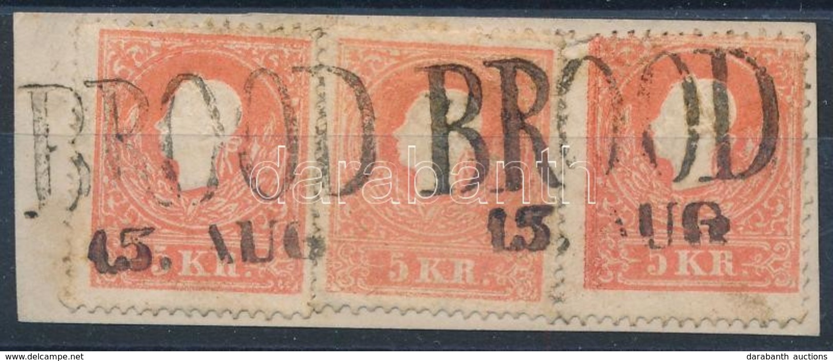 1858 3 X5kr 'BROOD' - Other & Unclassified