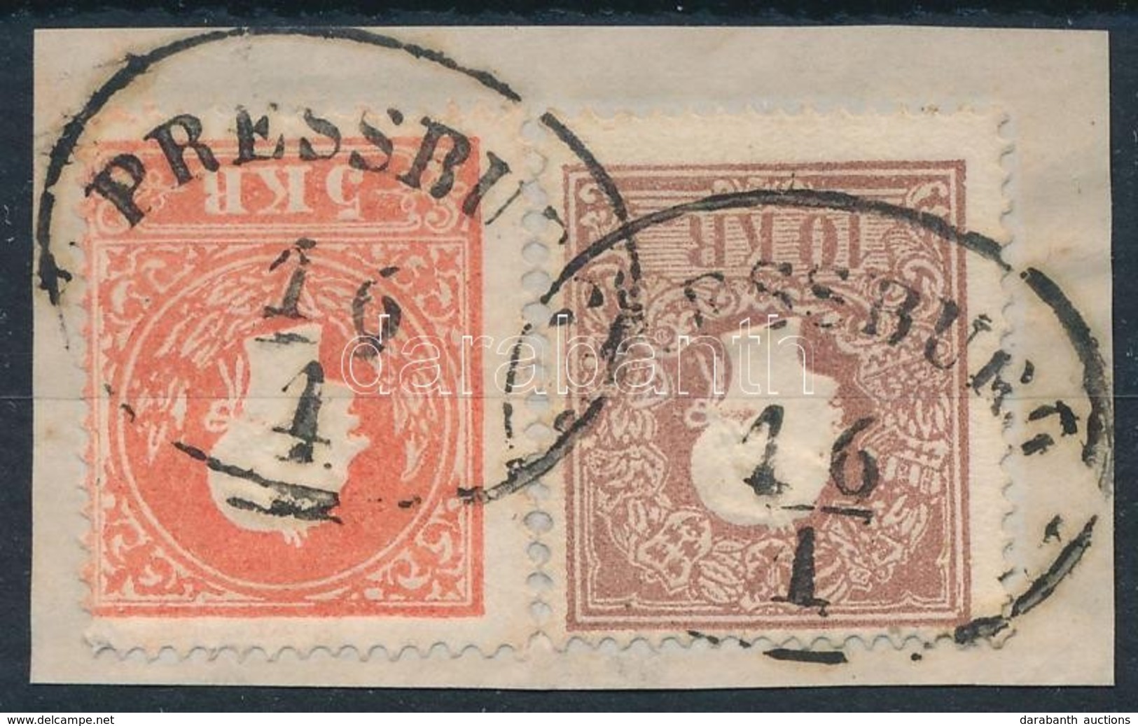 1858 5kr + 10kr 'PRESSBURG' - Autres & Non Classés