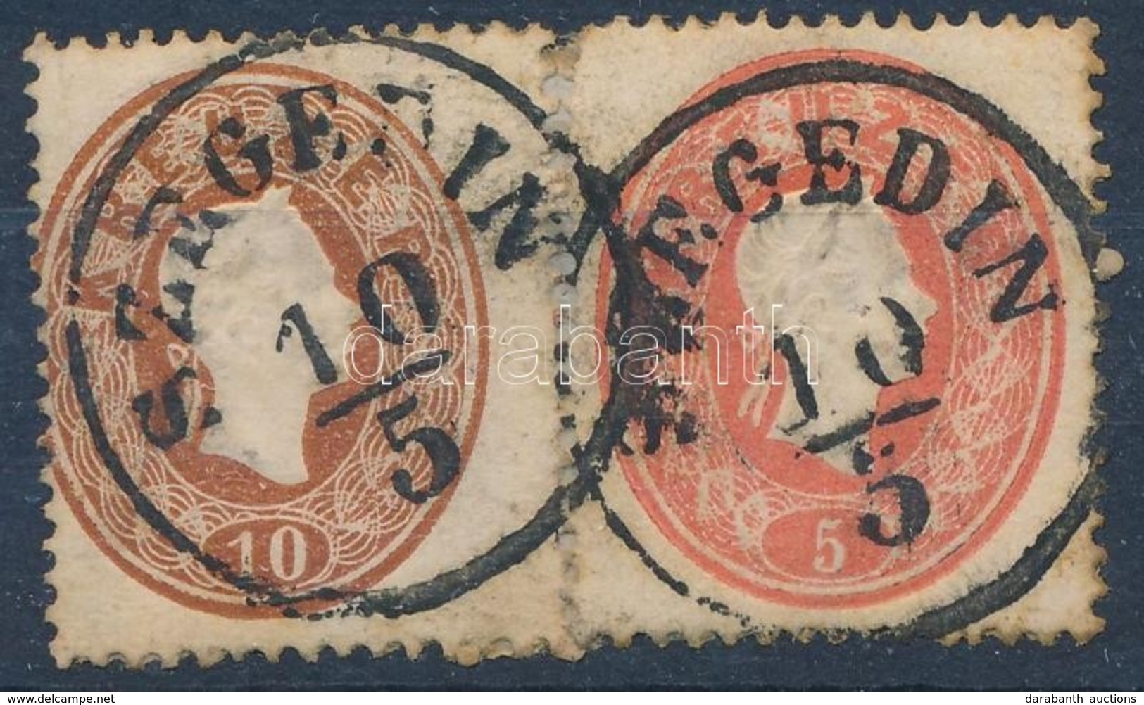 O 1861 10kr + 5kr 'SZEGEDIN' - Other & Unclassified