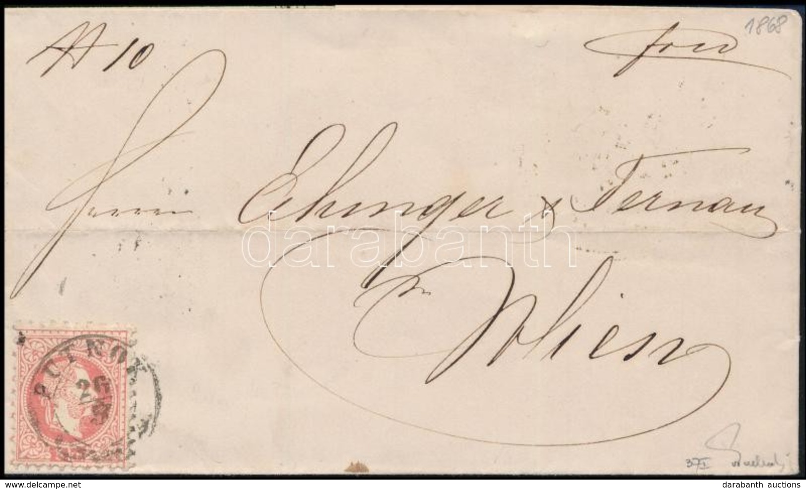 1868 5kr Levélen 'PUTNOK' Sign: Ferchenbauer - Other & Unclassified