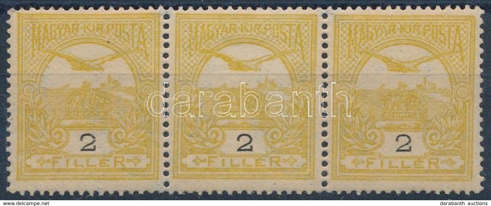 ** * 1906 Turul 2f Hármascsík Fordított Vízjellel, 1 Bélyeg Falcos (10.000) - Other & Unclassified