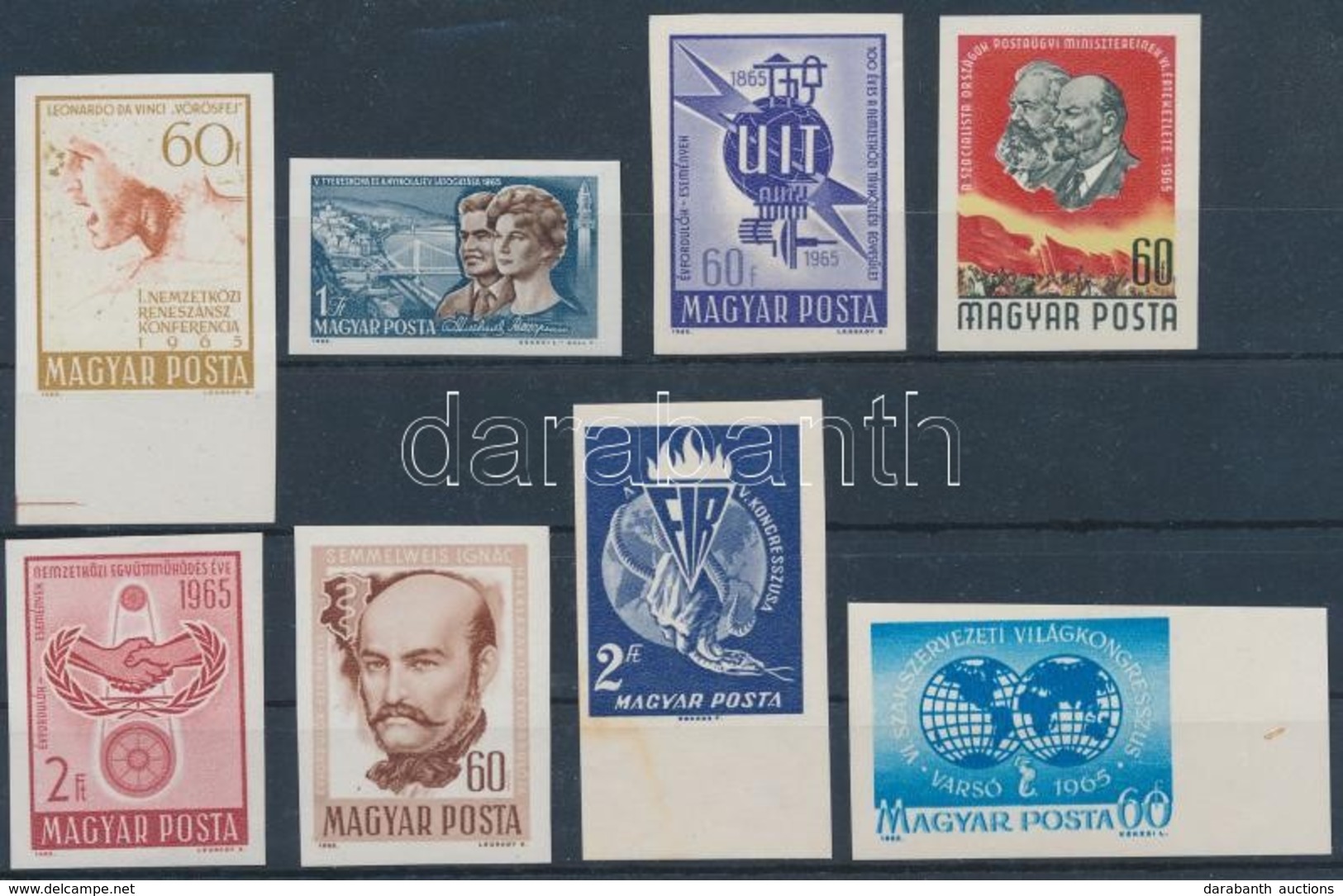 ** 1965 Évfordulók - Események (III.) Vágott Sor (10.000) / Mi 2122-2183 Imprforate Set - Other & Unclassified