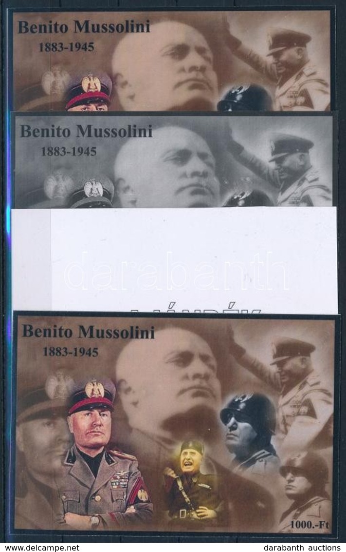 ** 2016 Mussolini 4 Db-os Emlékív Garnitúra (28.000) - Other & Unclassified