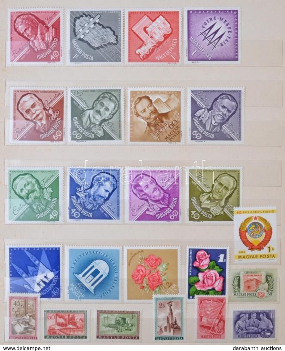 ** Gyűjtemény Többletpéldányokkal 1967-1971 + Néhány Régebbi Sor és Blokk Jó állapotú 12 Vastag Fehér Lapos Nagyalakú Be - Used Stamps