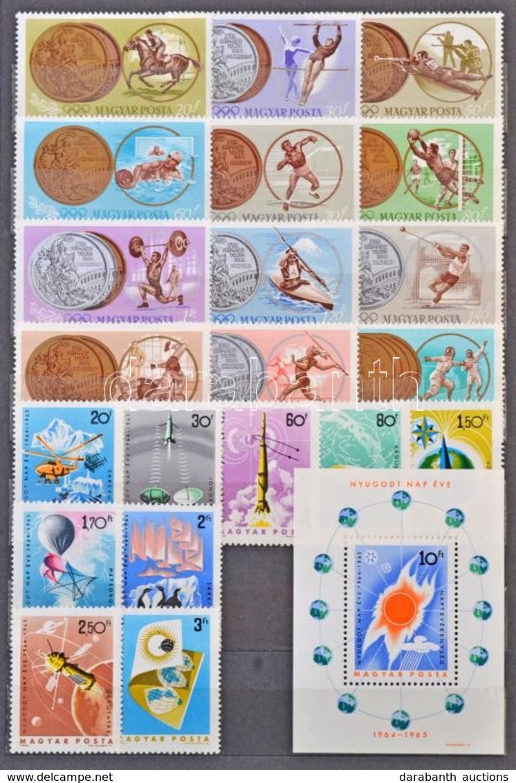 ** Gyűjtemény 1964-1968 10 Lapos Közepes Berakóban - Used Stamps