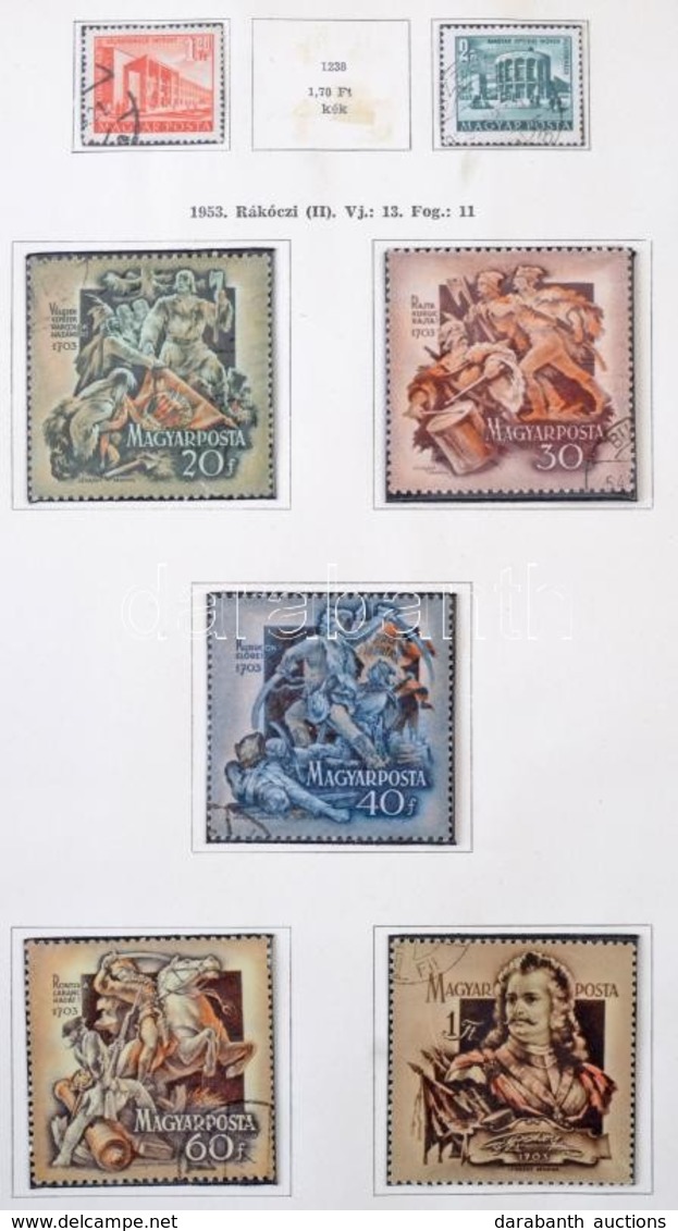 O 1945-1965 Alapgyűjtemény, Néhány Száz Bélyeg Előnyomott Albumban / Basic Collection, A Few Hundred Stamps In Album - Oblitérés