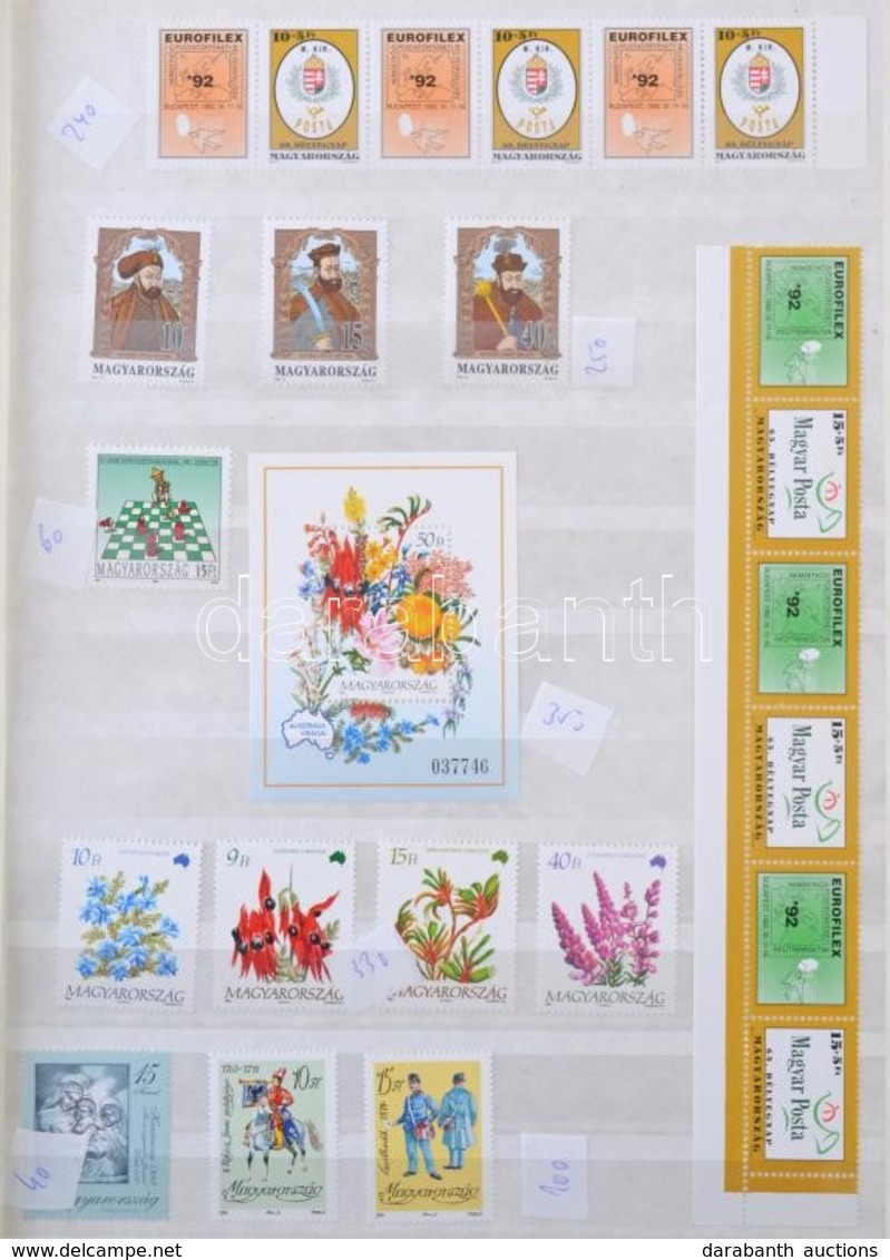 ** 1992-1999 Gyűjtemény Teljes ívekkel, Emlékívekkel 15 Lapos Abria Nagy Rugós Berakóban. Szépen Kezelt Anyag!! - Used Stamps