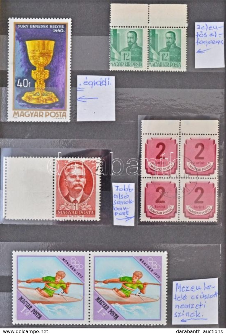 ** * O Nyomási és Fogazási Eltérések, Különlegességek Gyűjteménye 6 Lapos Közepes Berakóban - Used Stamps