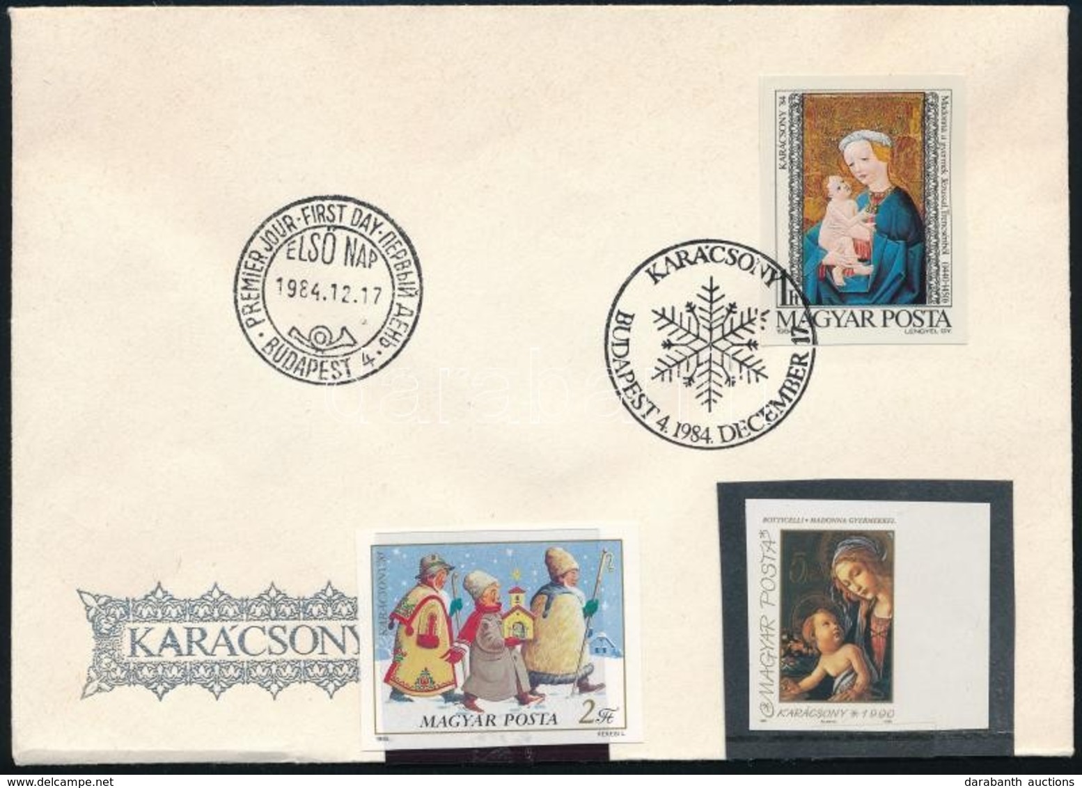 ** 1984-1990 Karácsony Motívum 2 Klf Bélyeg + 1 FDC (4.500) - Oblitérés