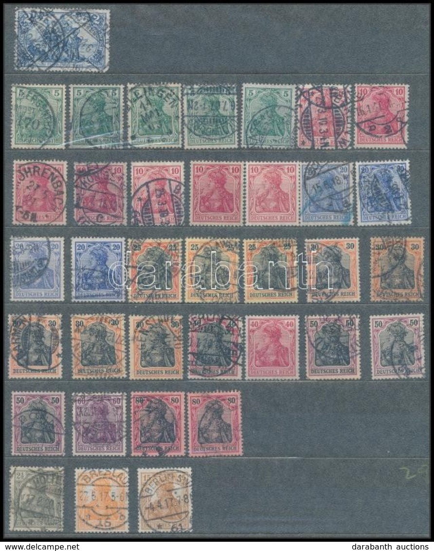 * O Deutsches Reich 1902-1908 Sorok Variációkkal Mi 82-100 Berakólapon (Mi EUR 210,-) - Autres & Non Classés