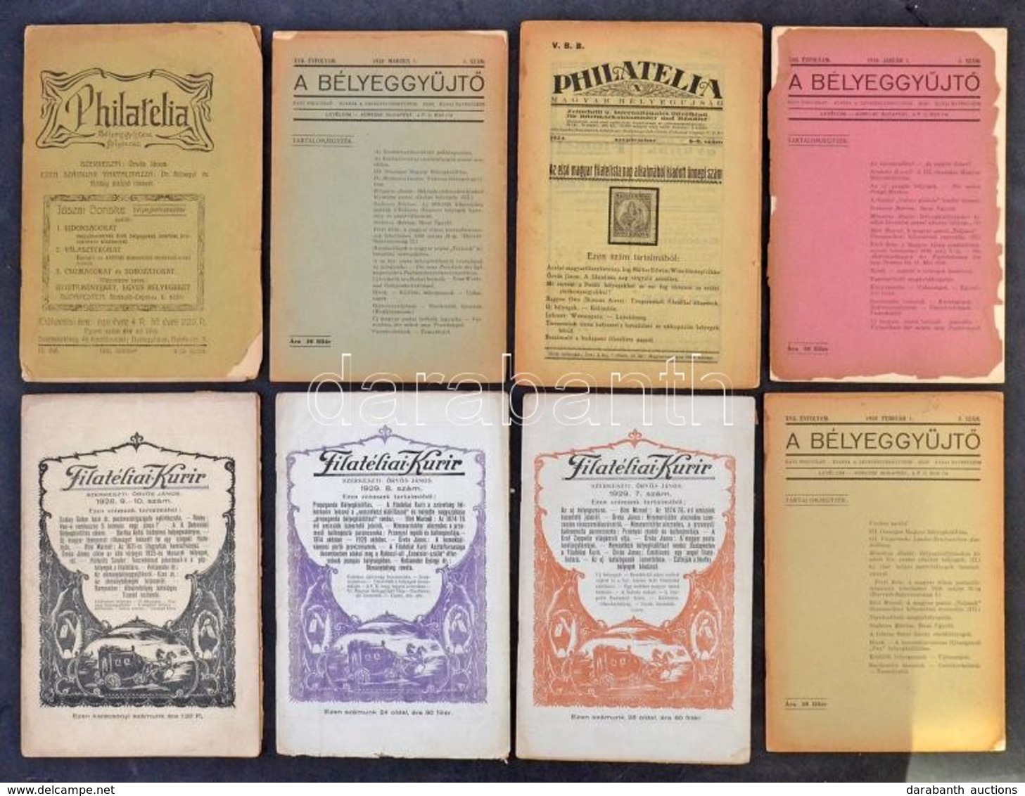 8 Db Bélyeggyűjtési Folyóirat 1916-1938 - Autres & Non Classés
