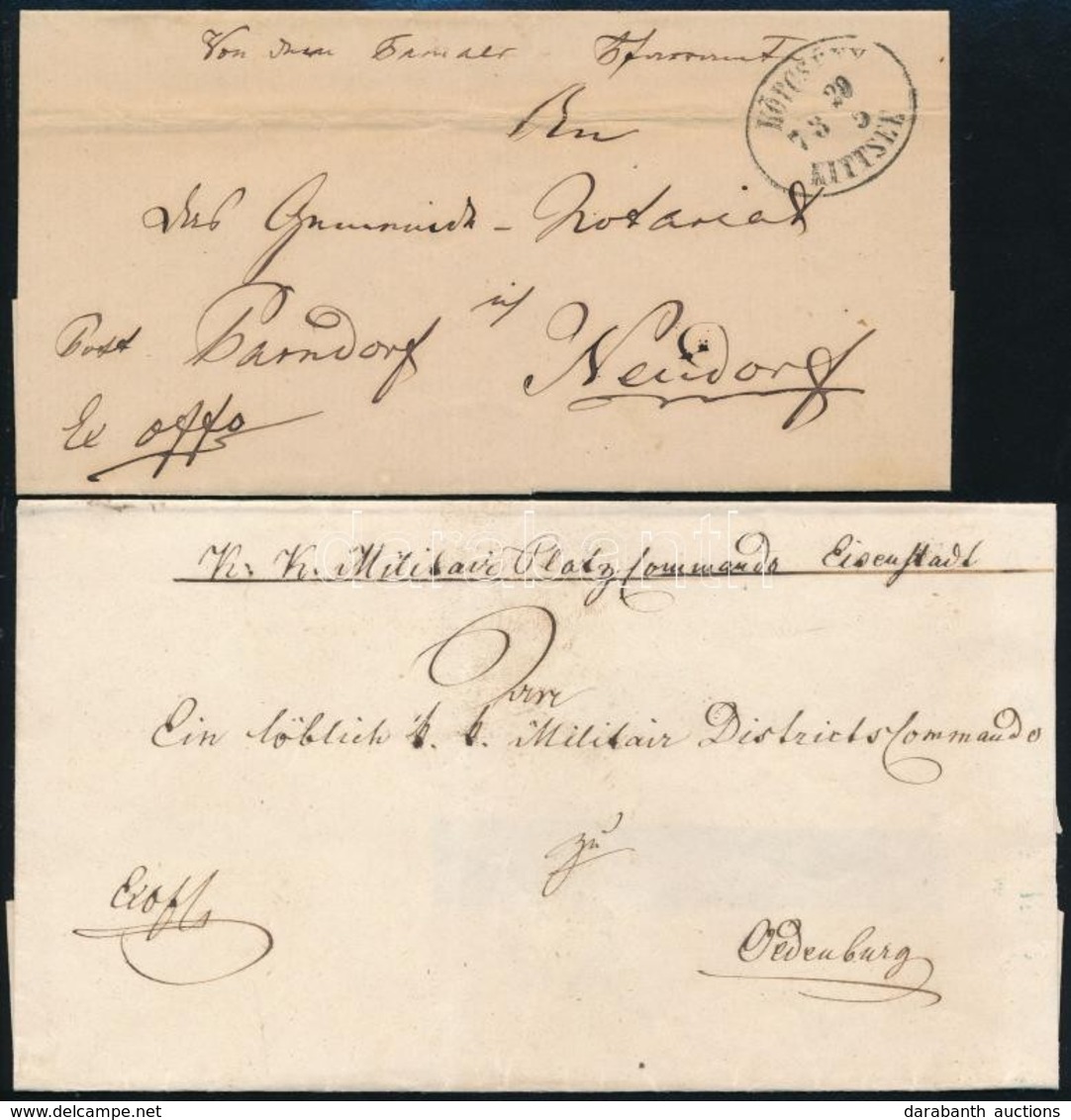 1866-1873 2 Db Ex Offo Levél 'EISENSTADT' és 'KÖPCSÉNY / KITTSEE' - Autres & Non Classés