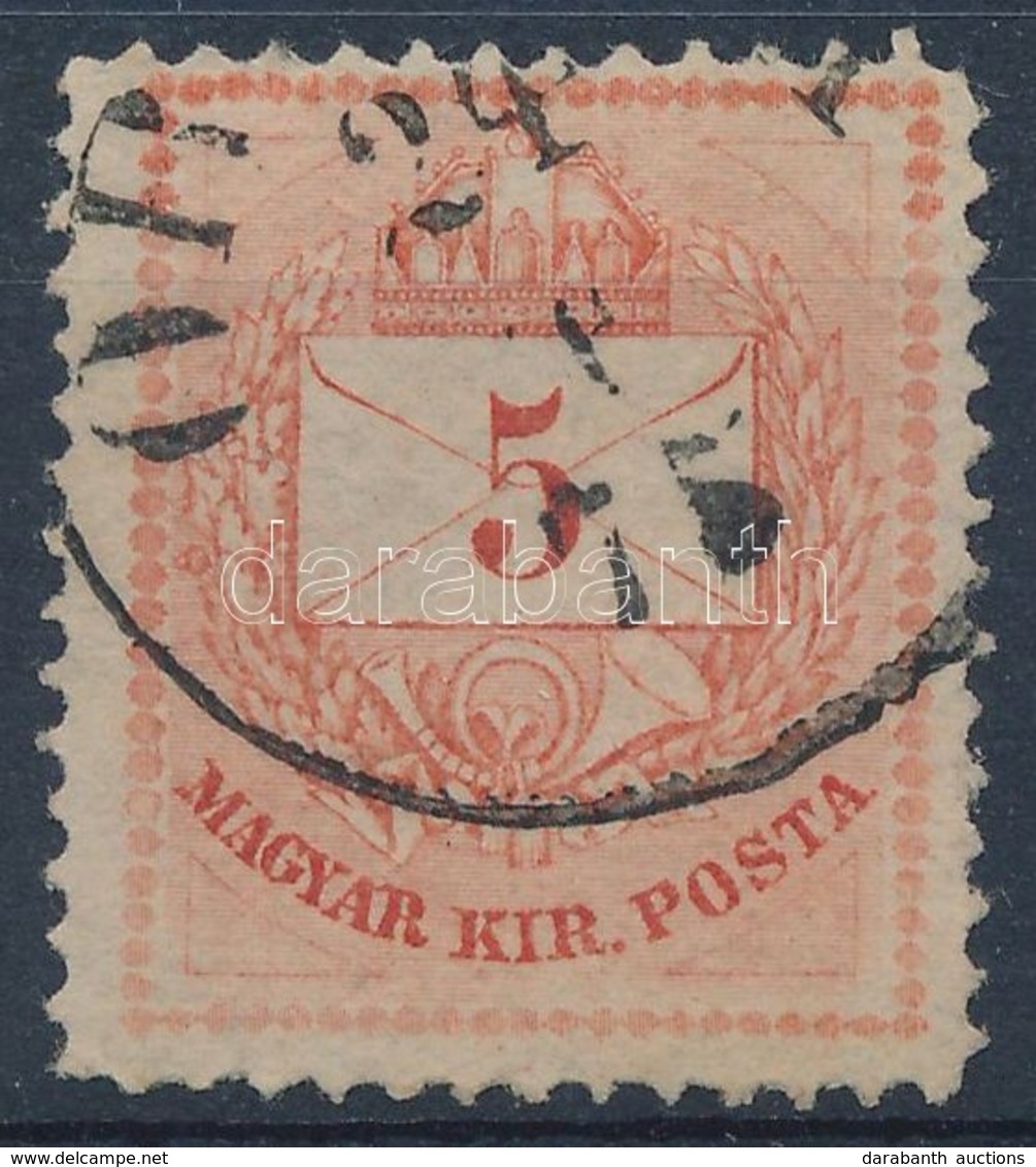 O 1874 5kr I. Típ. Gyöngy Javítással (ex Lovász) - Other & Unclassified