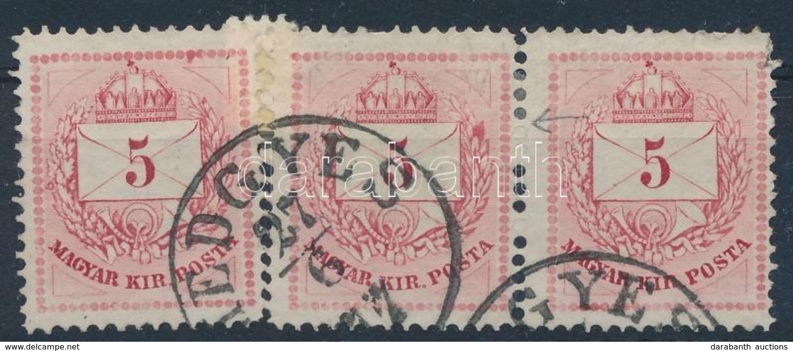 O 1874 3 X 5kr Festékfoltok - Other & Unclassified