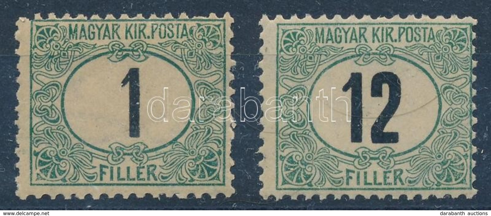 ** 1903 Zöldportó 1f Csillag Vízjellel + 12f - Autres & Non Classés