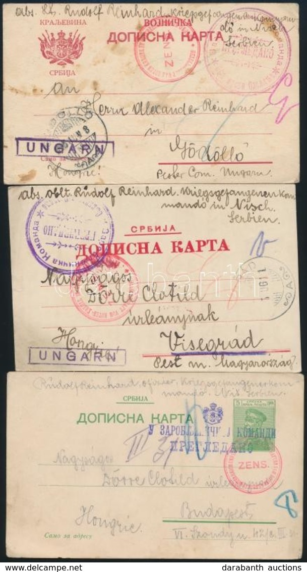 1914-1915 3 Db Hadifogoly  Levelezőlap Szerbiából - Autres & Non Classés