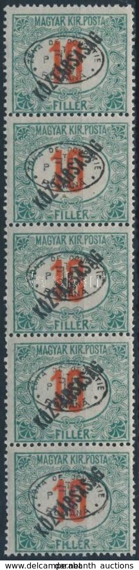 ** Debrecen I. 1919 Portó/Köztársaság 10f ötöscsík Garancia Nélkül (37.500) - Other & Unclassified