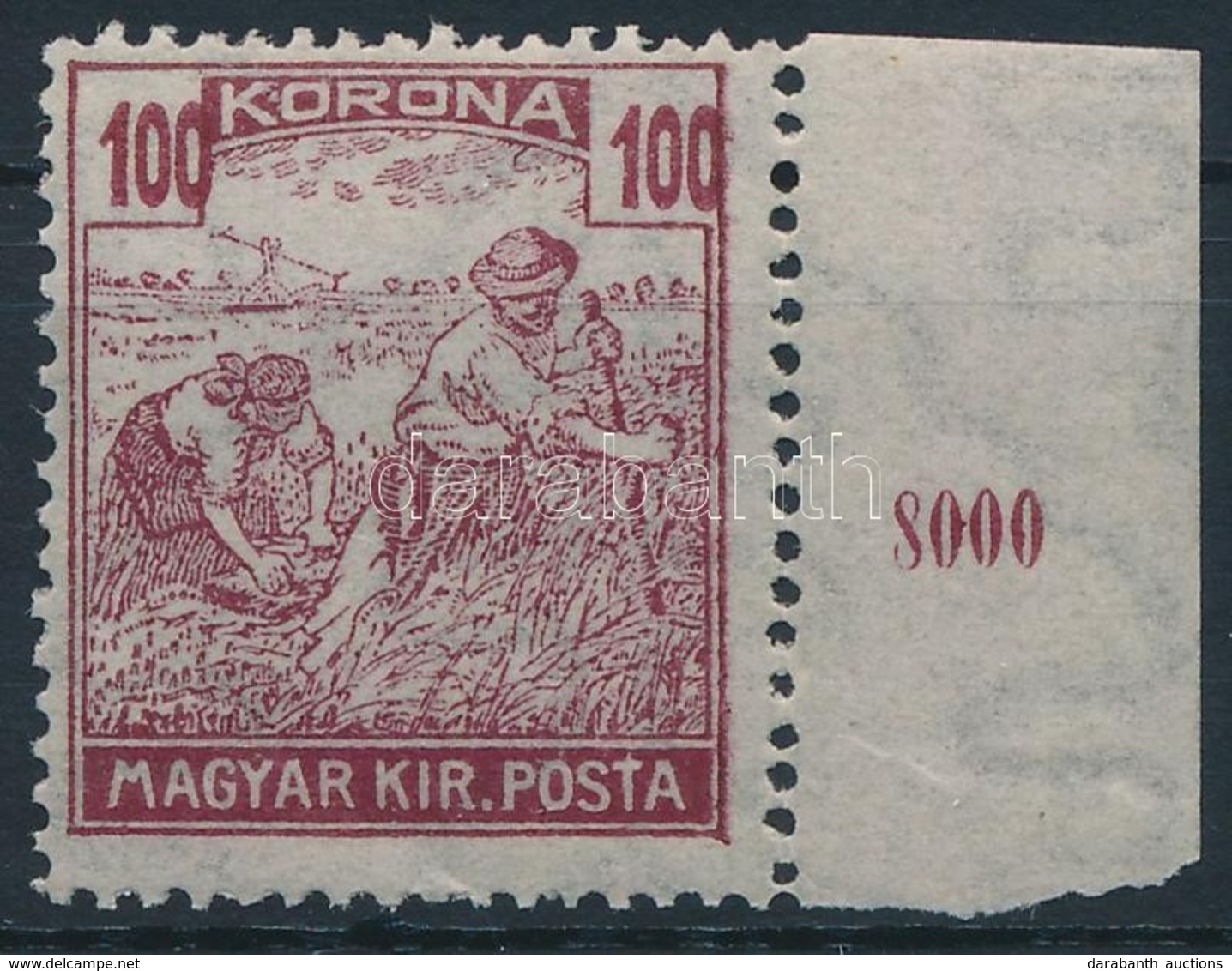 ** 1920 Arató 100K, Keretre Tolódott értékszámok - Autres & Non Classés