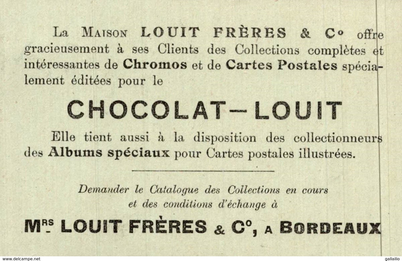 CHROMO CHOCOLAT LOUIT LYON NOTRE DAME DE FOURVIERE - Louit