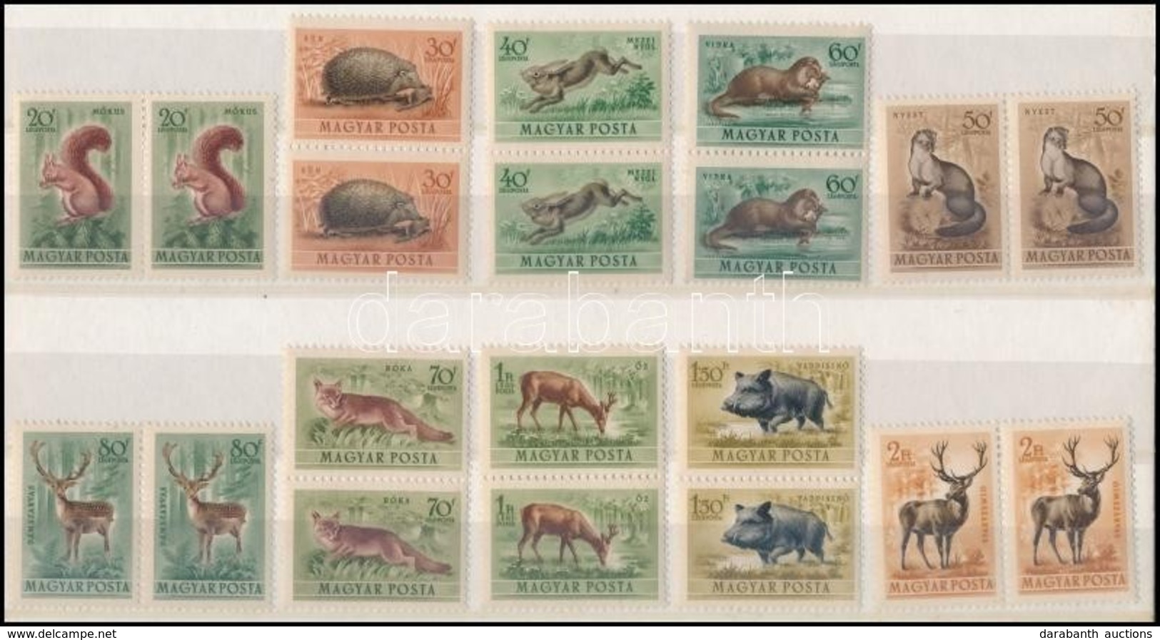 ** 1953 Erdei állatok Sor Párokban (8.000) - Autres & Non Classés