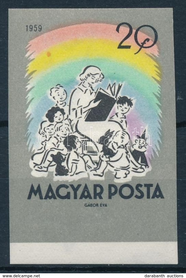 ** 1959 Mese 20f ívszéli Vágott Bélyeg, 'rózsaszín Folt A Szivárványban' Tévnyomat - Autres & Non Classés