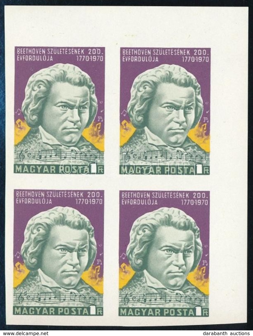 ** 1970  Ludwig Van Beethoven ívsarki Négyestömb (8.000) - Other & Unclassified