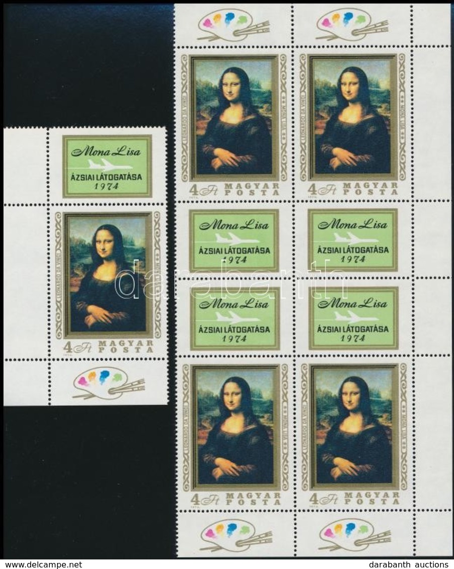 ** 1974 Mona Lisa Bélyeg + Négyestömb - Autres & Non Classés