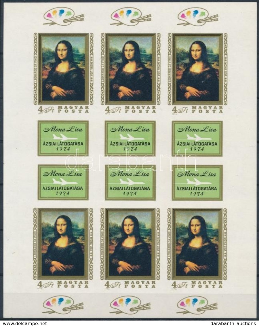** 1974 Mona Lisa Vágott Teljes ív (30.000) - Autres & Non Classés