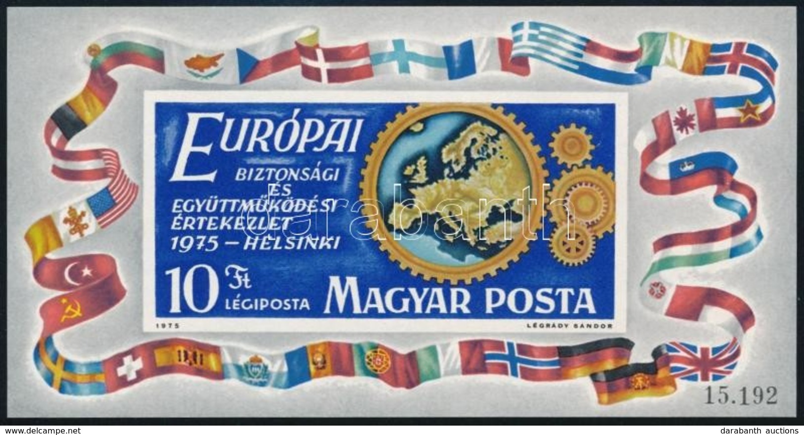 ** 1975 Europa Helsinki Vágott Blokk (10.000) - Other & Unclassified